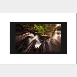 Secret Waterfall in the Forest Posters and Art